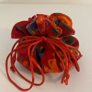 Floral Velvet Jewelry Bag.